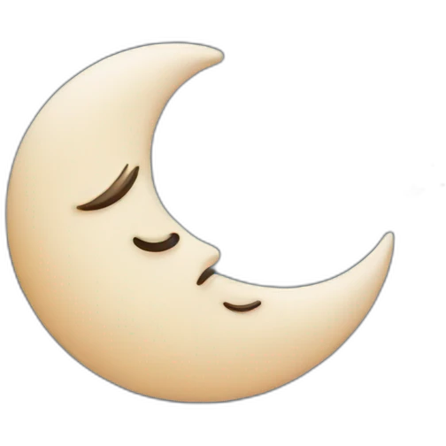 Sleeping crescent moon emoji