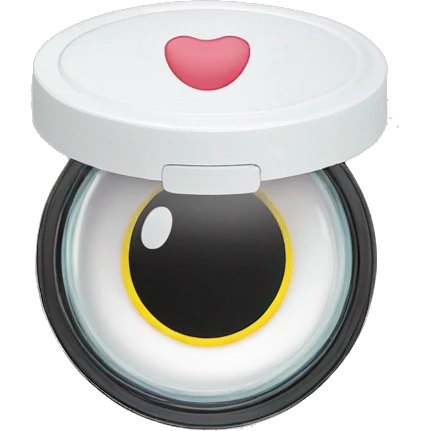 dual compartment screw-top prescription contact lens case emoji