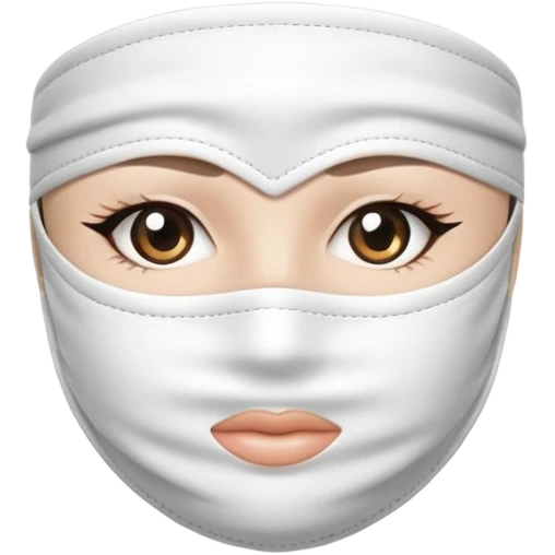 a cloth of white skincare beauty mask pack for face, except on the face, just only product emoji