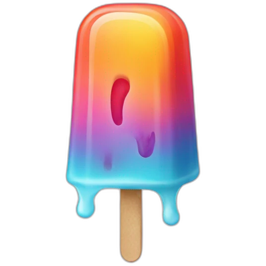 Melting popsicle emoji