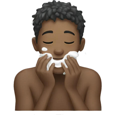 boy washing face emoji