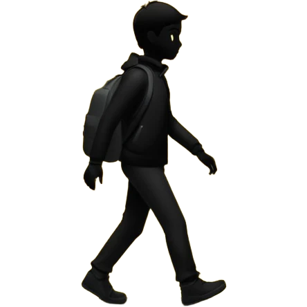 silhouette walking through a glowing doorway emoji