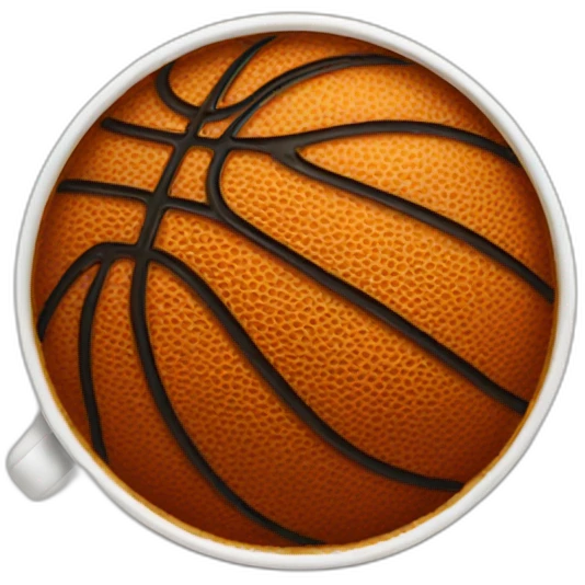 basketball in coffee emoji