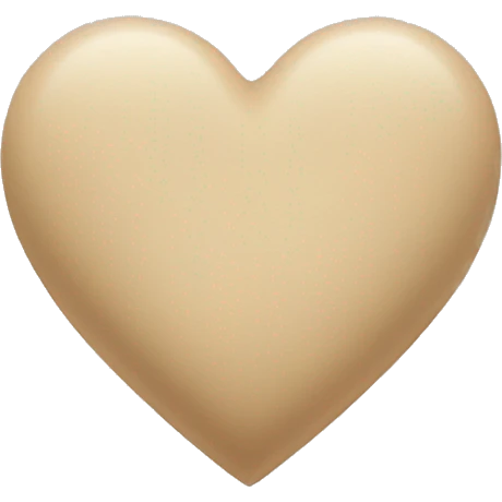 Beige heart emoji