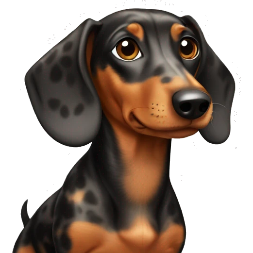 spotted dachshund emoji