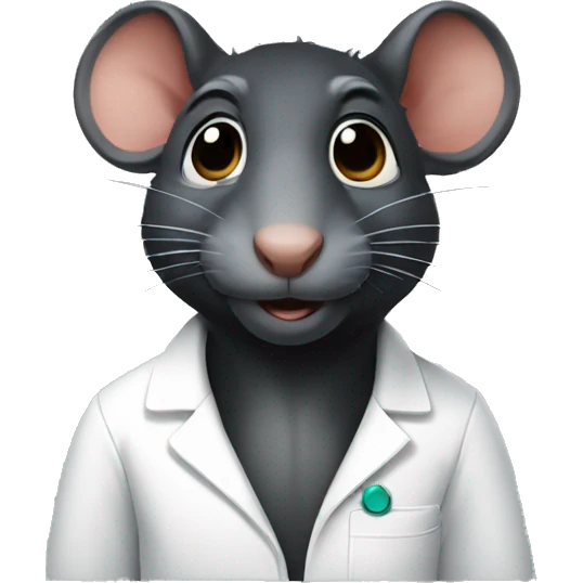 Black rat scientist emoji