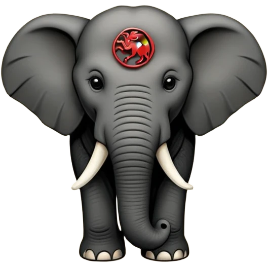 Republican Party Elephant but in a Game Of Thrones Intro Sigil Form - in a square picture frame emoji