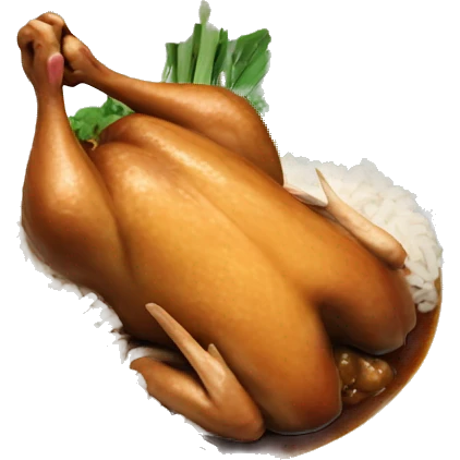 chicken adobo with rice and broth emoji