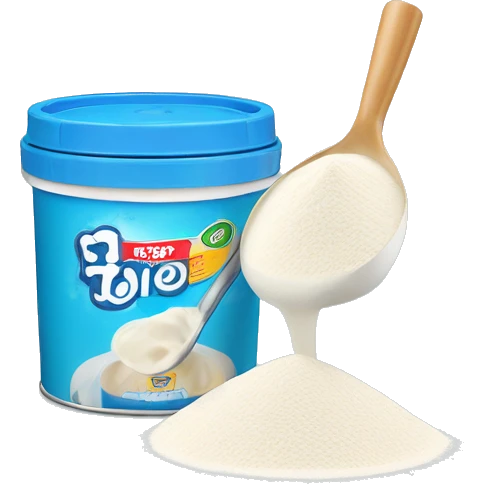 Add powdered milk to a milk powder storage pack with a milk powder scoop emoji