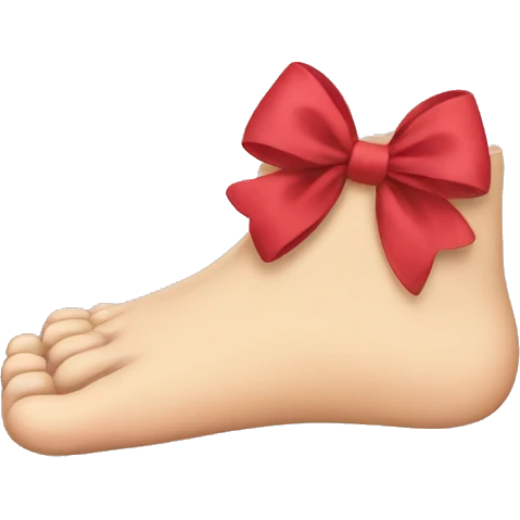 foot with bows emoji
