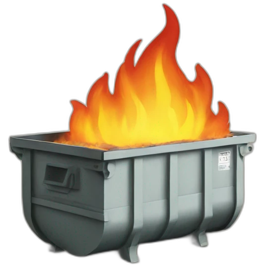 Dumpster fire emoji