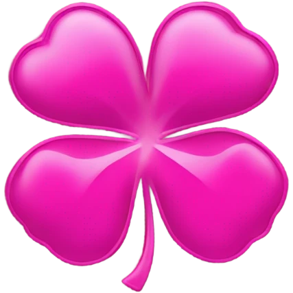 Hot pink 4 leaf clover  emoji