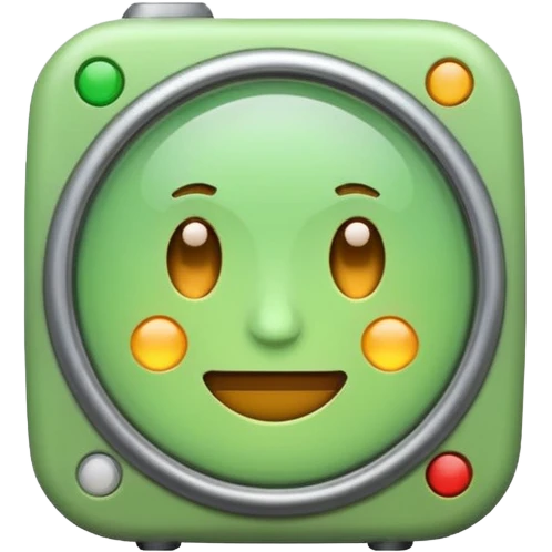 make the alarm sign in light green color emoji emoji