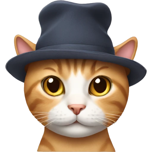 Cat wearing hat emoji