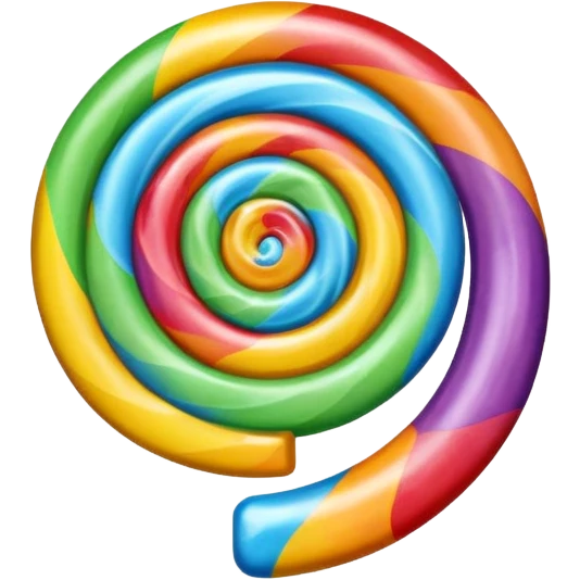 Swirly rainbow hard candy  emoji