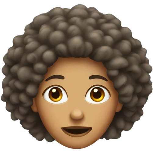 frizzy hair woman emoji