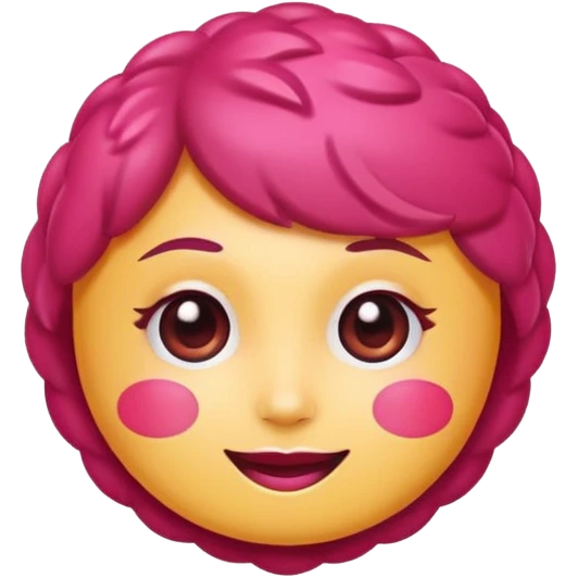 Sexy queer Raspberry emoji, cute and minimalistic style, warm eyes and gentle smile, flat design, soft shapes, clean modern look, highly recognizable at small sizes, centered composition, transparent or solid background, app icon quality. No human face emoji