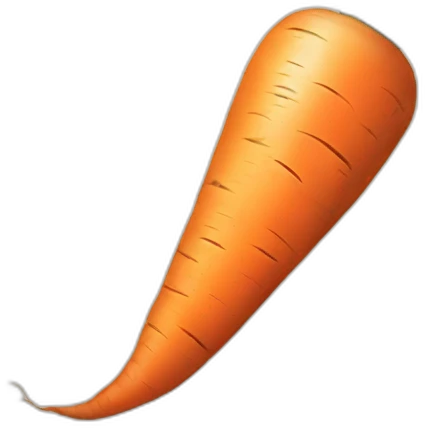 Old dirty colored carrot emoji