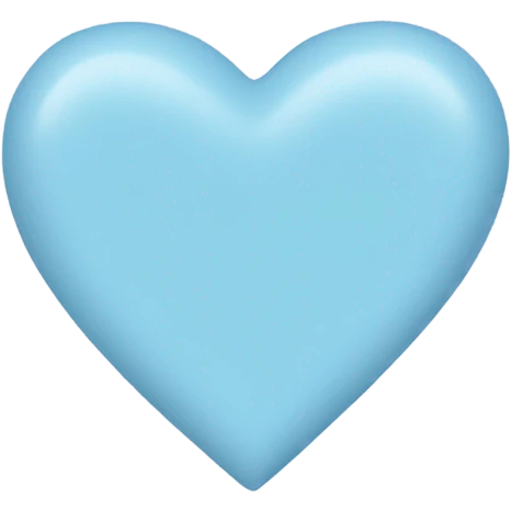 Pastel blue heart emoji