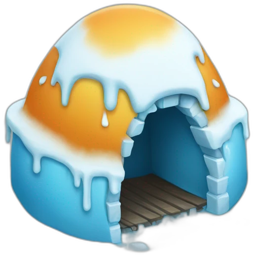 igloo melting emoji