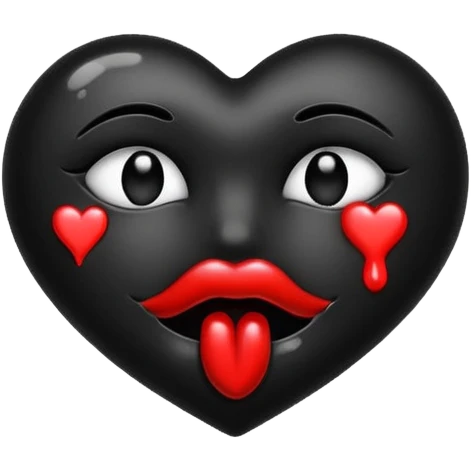 Чёрный поцелуйчик emoji