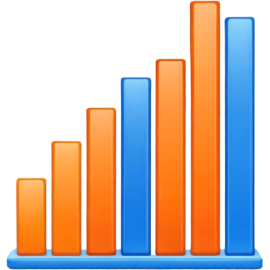 bar chart with rising columns emoji