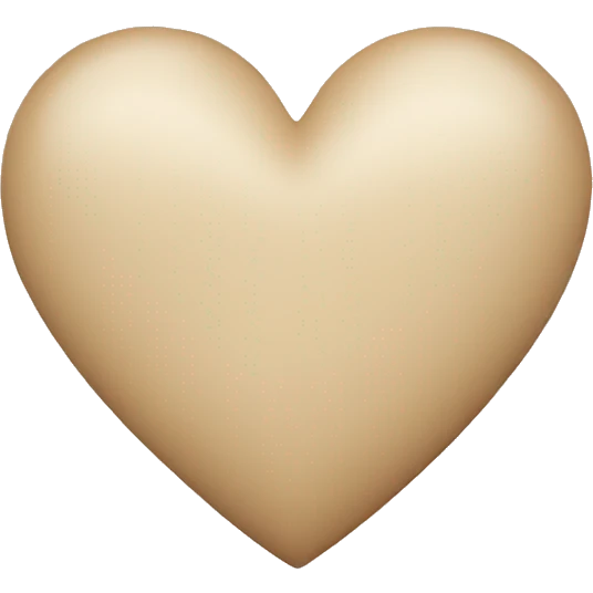 Beige heart emoji