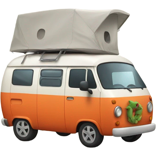 Shrimp driving camper van emoji