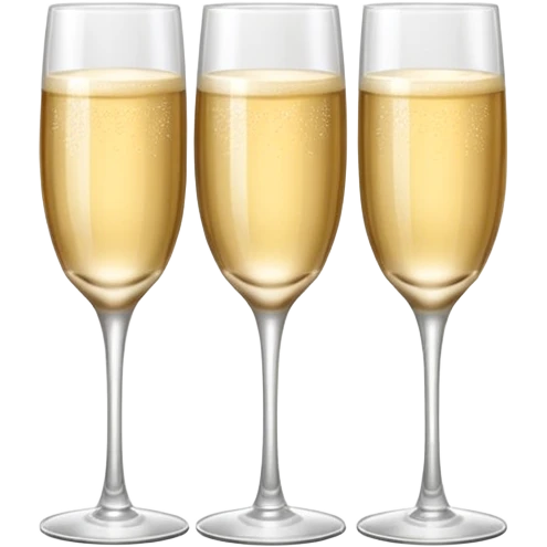 three tier tower of champagne coup glasses emoji