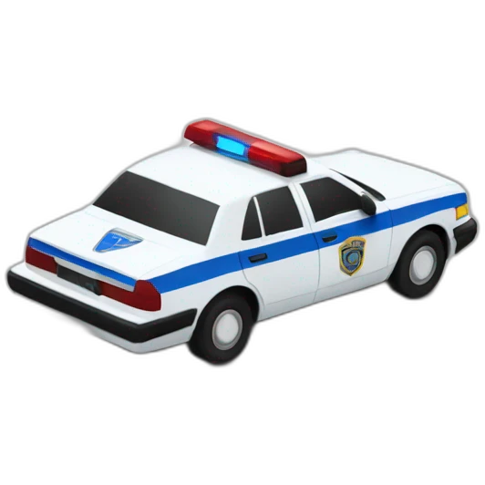 man stroking a police car emoji
