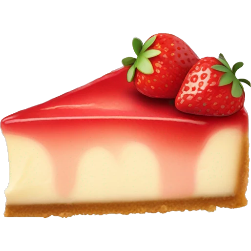 Piece of strawberry cheesecake  emoji
