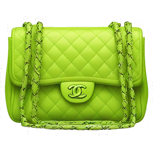 Lime green Chanel bag emoji
