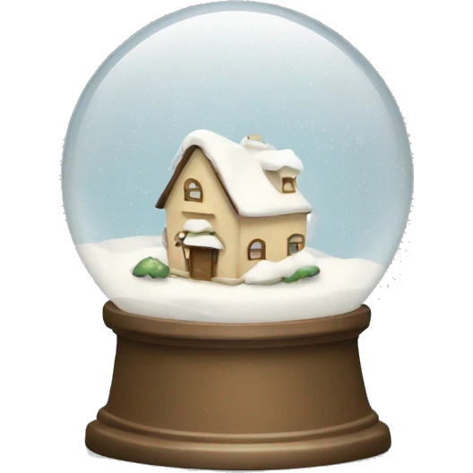 Beige snow globe emoji