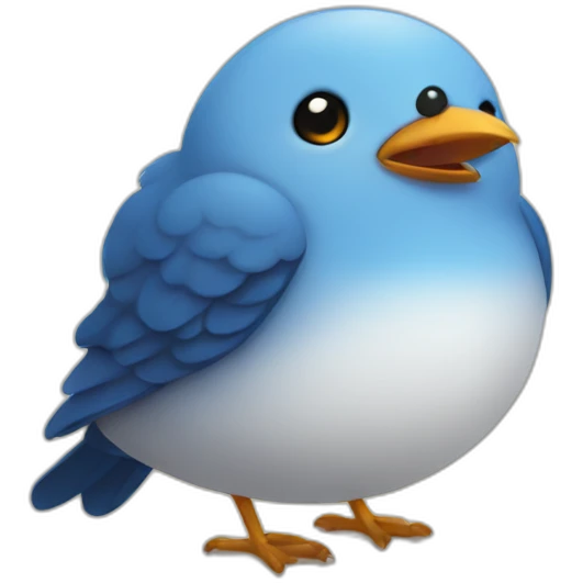 Round cute bird emoji