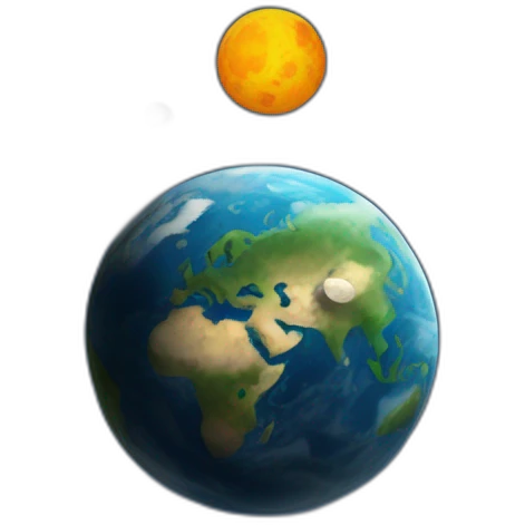 earth and moon orbit emoji