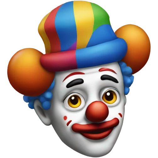 Pensive clown emoji
