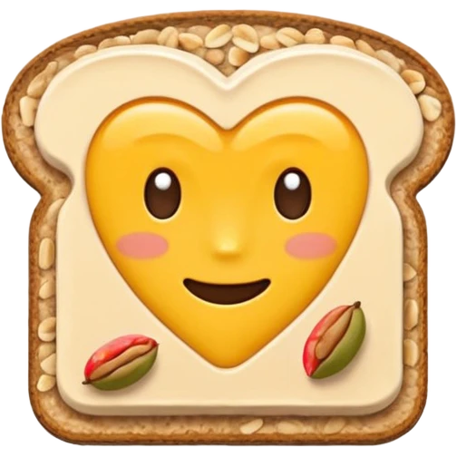 Vegetarian breakfast emoji illustration, flat iOS emoji style, toast, fruits, oatmeal, nuts, milk, no eggs, no meat, no fish, no non-vegetarian food, clean white background.” emoji