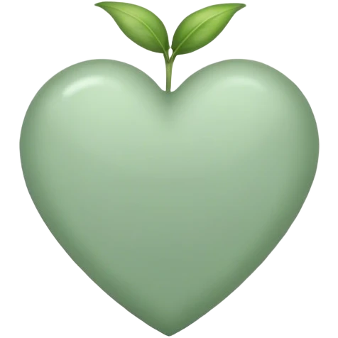 Sage green heart emoji