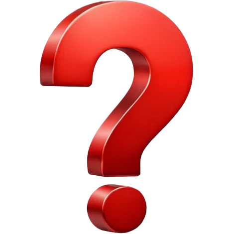 Question mark in red color  emoji