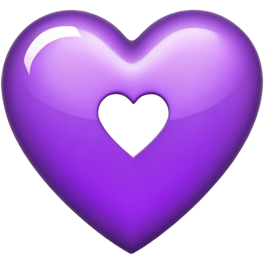 The Letter “i” inside a Purple Heart emoji