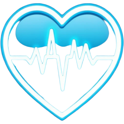 heart pules tech with the pules symbol in the middle  emoji