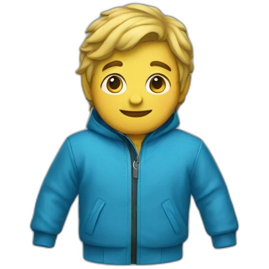 rain blue jacket emoji