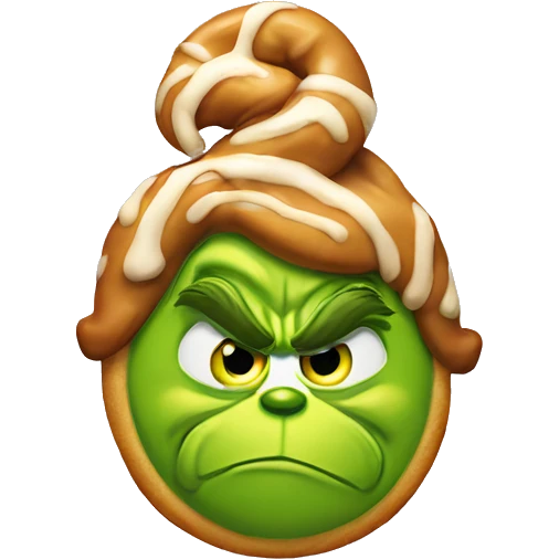 Grinch cinnamon bun emoji