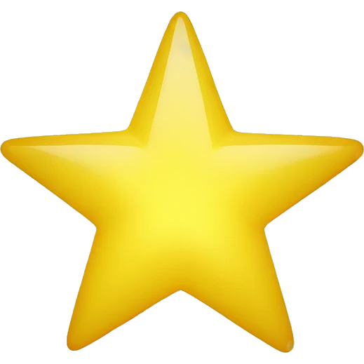 yellow star with glow emoji