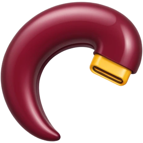 burgundy claw clip emoji