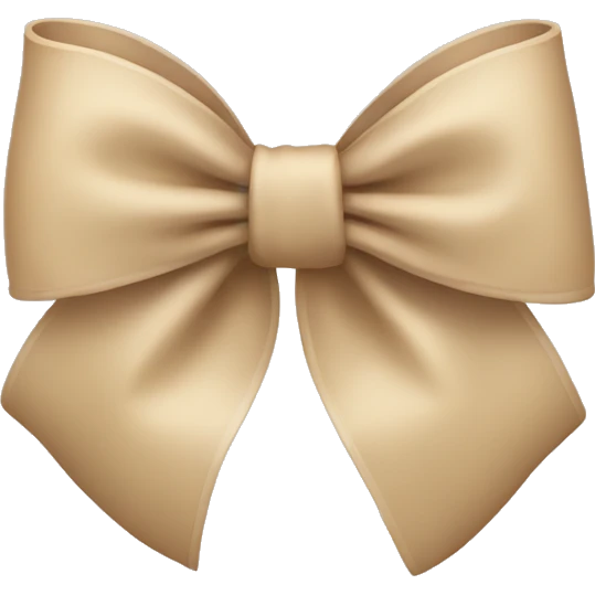 Beige bow emoji