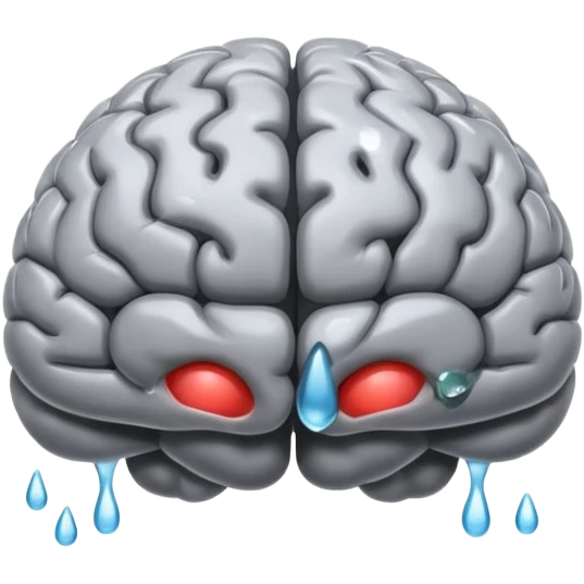 A black brain emoji