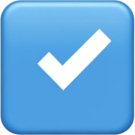 can u make roblox blue square checkmark emoji