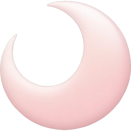 Light Pink Crescent Moon emoji