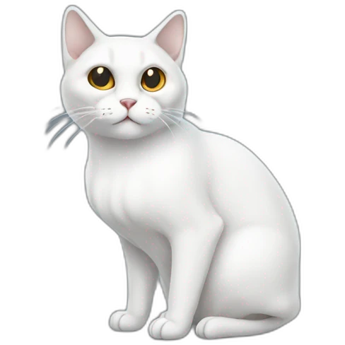 Sitting-bicolor-ghost-cat emoji